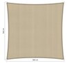 Premium schaduwdoek 3.6x3.6m vierkant waterdoorlatend Neutral Sand