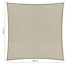 Premium schaduwdoek 5x5m vierkant waterdoorlatend Sahara Sand