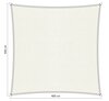Premium schaduwdoek 4x4m vierkant waterdoorlatend Artic White
