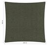 Premium schaduwdoek 3.6x3.6m vierkant waterdoorlatend Deep Grey