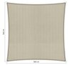 Premium schaduwdoek 3.6x3.6m vierkant waterdoorlatend Sahara Sand