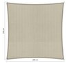 Premium schaduwdoek 2x2m vierkant waterdoorlatend Sahara Sand
