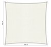 Premium schaduwdoek 3x3m vierkant waterdoorlatend Artic White