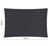 Premium schaduwdoek 4x5m rechthoek waterdoorlatend Carbon Black