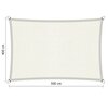 Premium schaduwdoek 4x5m rechthoek waterdoorlatend Artic White