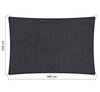 Premium schaduwdoek 2x4m rechthoek waterdoorlatend Carbon Black