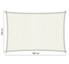 Premium schaduwdoek 2x4m rechthoek waterdoorlatend Artic White