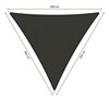 Premium schaduwdoek 3x3x3m driehoek waterafstotend Warm Grey