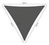 Premium schaduwdoek 4x4x4m driehoek waterafstotend Vintage Grey