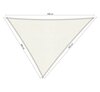 Premium schaduwdoek 4x4.5x5m driehoek waterdoorlatend Artic White