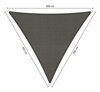 Premium schaduwdoek 3x3x3m driehoek waterdoorlatend Cool Grey