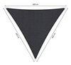 Premium schaduwdoek 6x6x6m driehoek waterdoorlatend Carbon Black