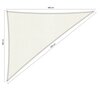 Premium schaduwdoek 3x4x5m driehoek waterdoorlatend Artic White