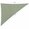 Premium schaduwdoek 3x4x5m driehoek waterdoorlatend Moonstone Green