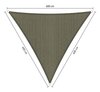 Premium schaduwdoek 6x6x6m driehoek waterdoorlatend Desert Storm