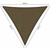 Premium schaduwdoek 6x6x6m driehoek waterdoorlatend Japanese Brown