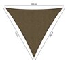 Premium schaduwdoek 5x5x5m driehoek waterdoorlatend Japanese Brown