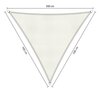 Premium schaduwdoek 5x5x5m driehoek waterdoorlatend Mineral White