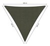Premium schaduwdoek 4x4x4m driehoek waterdoorlatend Deep Grey