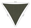 Premium schaduwdoek 3x3x3m driehoek waterdoorlatend Deep Grey