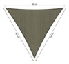 Premium schaduwdoek 3.6x3.6x3.6m driehoek waterdoorlatend Desert Storm