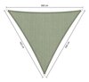 Premium schaduwdoek 3.6x3.6x3.6m driehoek waterdoorlatend Moonstone Green