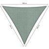 Premium schaduwdoek 3x3x3m driehoek waterdoorlatend Country Blue