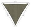 Premium schaduwdoek 3x3x3m driehoek waterdoorlatend Desert Storm