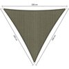 Premium schaduwdoek 2x2x2m driehoek waterdoorlatend Desert Storm