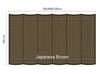 Harmonicadoek 2x5m waterdoorlatend Japanese Brown