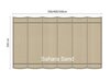 Harmonicadoek 2x5m waterdoorlatend Sahara Sand