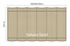 Harmonicadoek 2x3m waterdoorlatend Sahara Sand