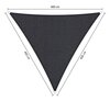 Premium schaduwdoek 4x4x4m driehoek waterdoorlatend Carbon Black