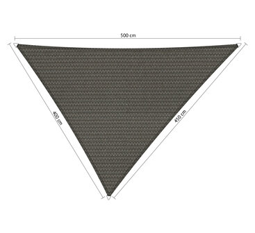 Premium schaduwdoek 4x4.5x5m driehoek waterdoorlatend Cool Grey
