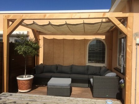 Harmonicadoek 2x3m waterdoorlatend Sahara Sand