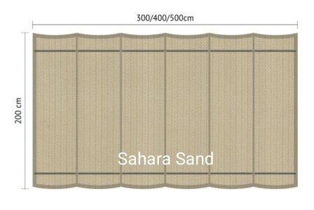 Harmonicadoek 2x3m waterdoorlatend Sahara Sand