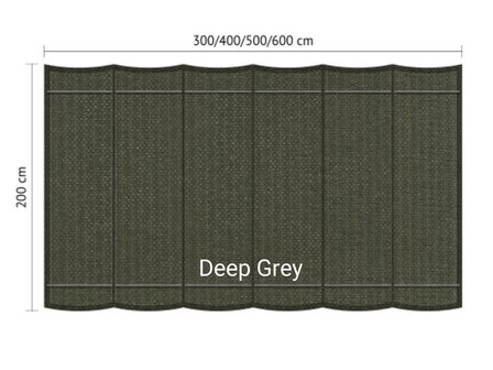 Harmonicadoek 2x3m waterdoorlatend Deep Grey