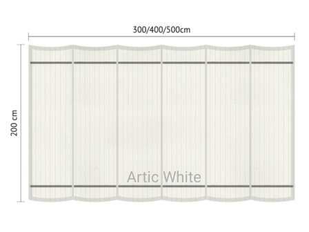 Harmonicadoek 2x4m waterdoorlatend Artic White