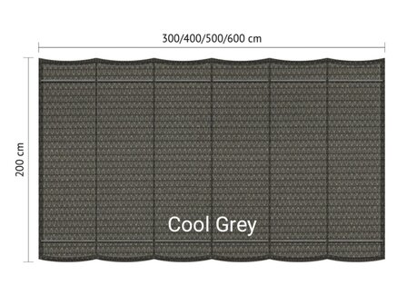 Harmonicadoek 2x4m waterdoorlatend Cool Grey