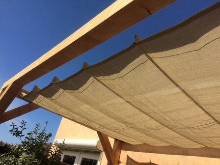 Harmonicadoek 2x5m waterdoorlatend Sahara Sand