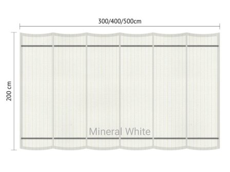 Harmonicadoek 2x6m waterdoorlatend Artic White