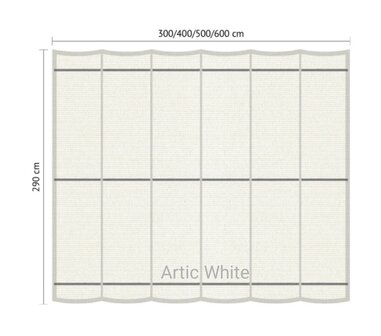 Harmonicadoek 2.9x3m waterdoorlatend Artic White