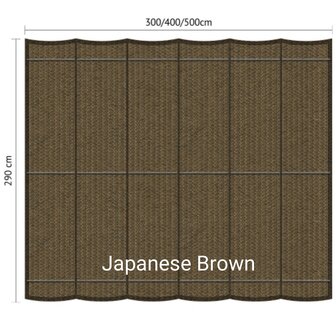 Harmonicadoek 2.9x3m waterdoorlatend Japanese Brown