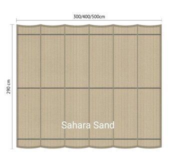 Harmonicadoek 2.9x3m waterdoorlatend Sahara Sand
