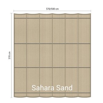 Harmonicadoek 3.7x3.7m waterdoorlatend Sahara Sand