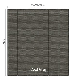 Harmonicadoek 3.7x3.7m waterdoorlatend Cool Grey