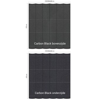 Harmonicadoek 3.7x3.7m waterdoorlatend Carbon Black