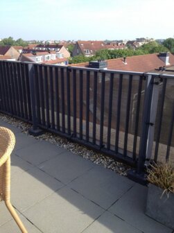 Balkonscherm | Balkon doek 80x500cm kleur grijs | Carbon Black