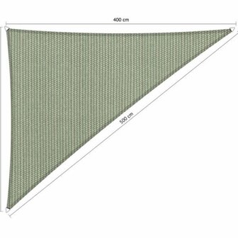 Premium schaduwdoek 3x4x5m driehoek waterdoorlatend Moonstone Green