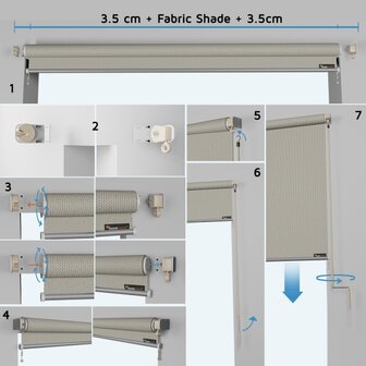 Rolgordijn voor buiten 2,48x2,40m (BxH) Sahara Sand